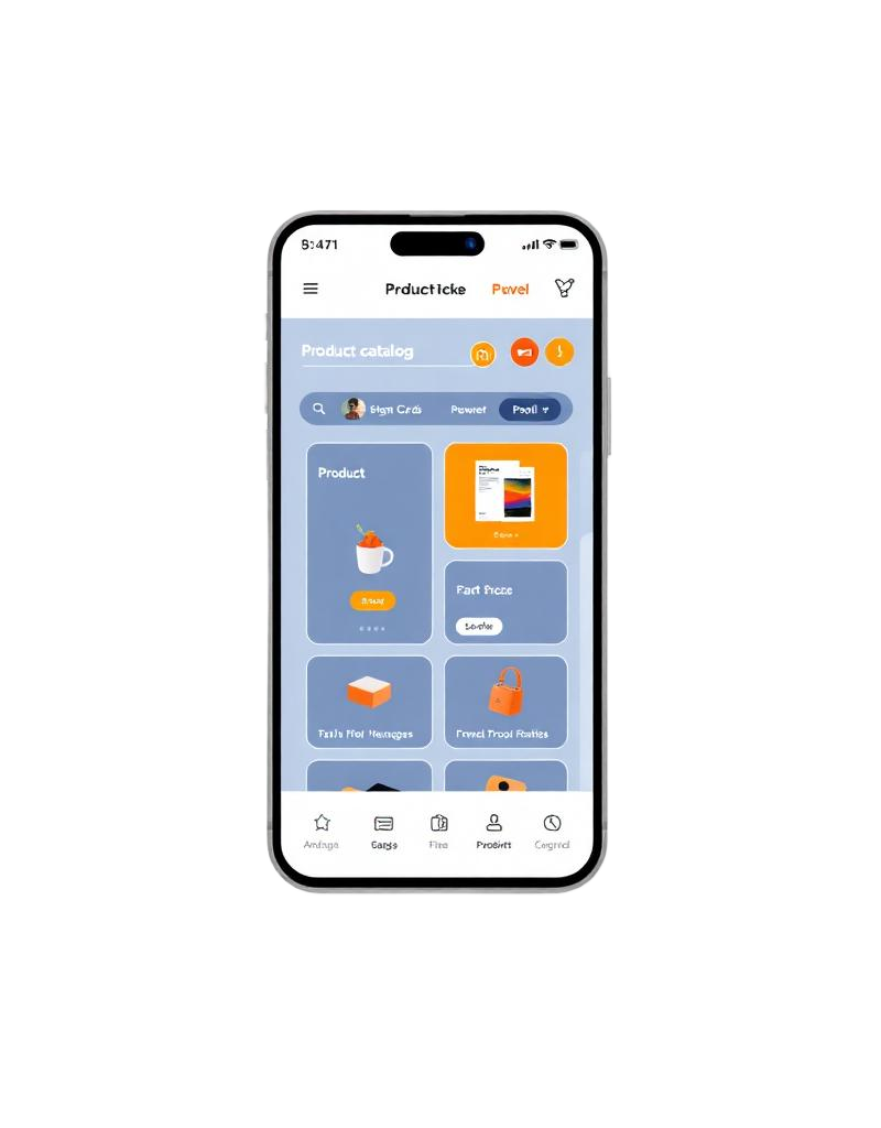 Tela do app: Catálogo nativo