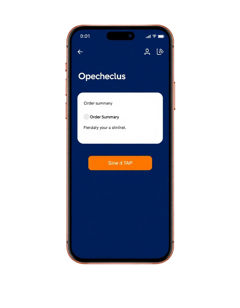 Tela do app: Checkout em um toque