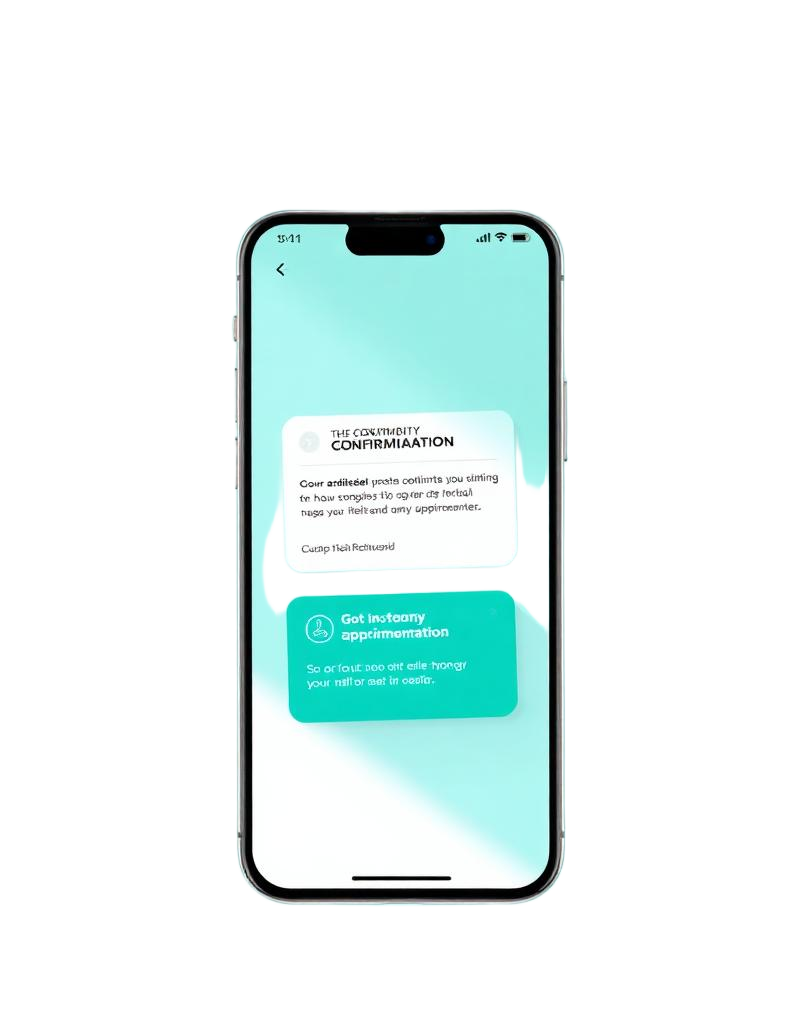 Tela do app: Confirmação automática