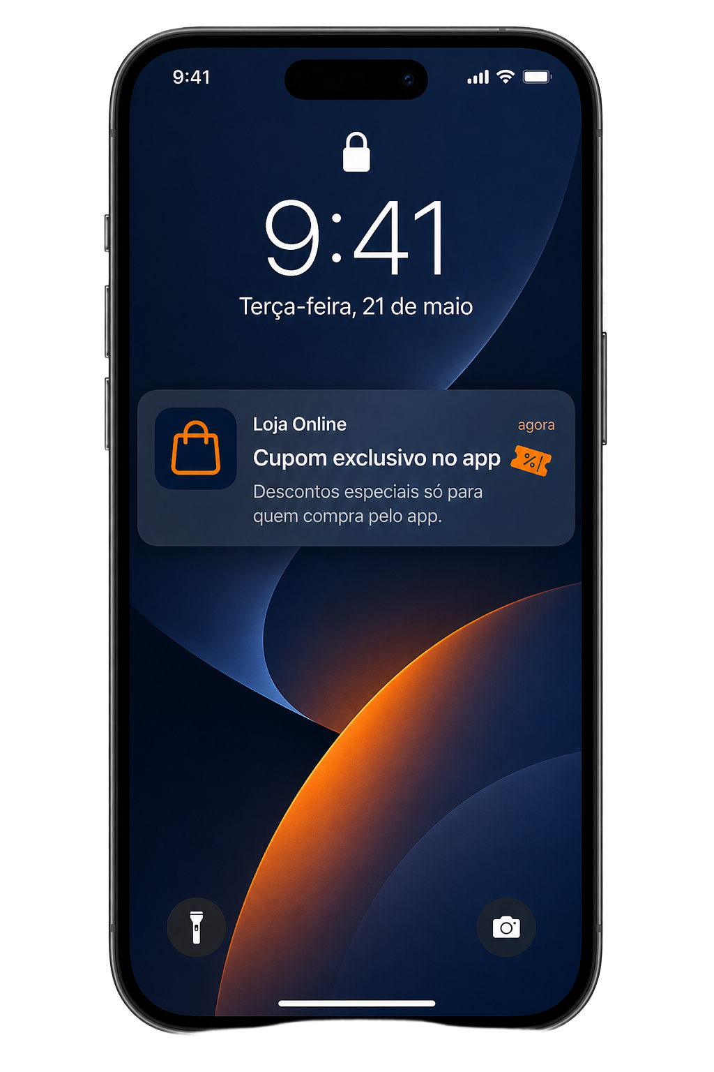 Tela do app: Push exclusivo